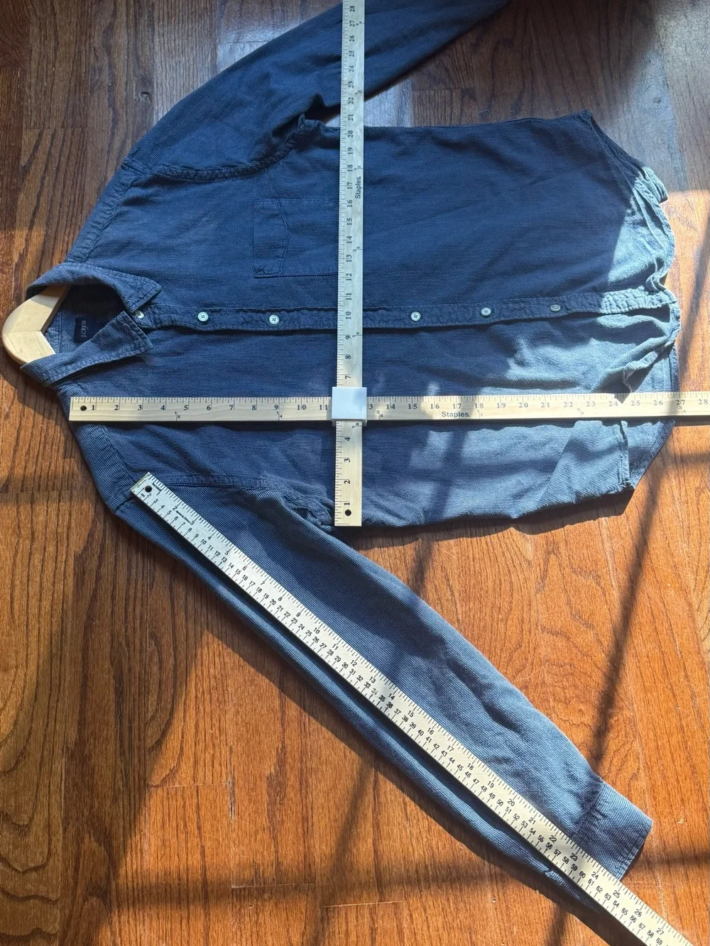 J. Crew Washed Blue Casual Button-Down Shirt